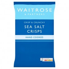 Waitrose Hand Cooked Sea Salt Crisps 150g