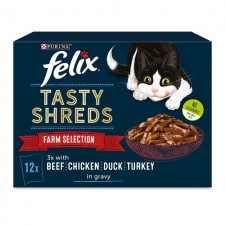 Felix Tasty Shreds in Gravy Selection 12 x 80g