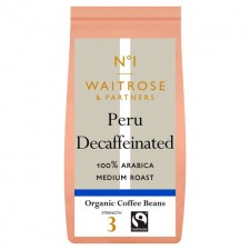 Waitrose No1 Peru Decaffeinated Coffee Beans 227g