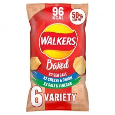 Walkers Oven Baked Variety Crisps 6 pack