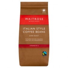 Waitrose Italian Style Coffee Beans 227g