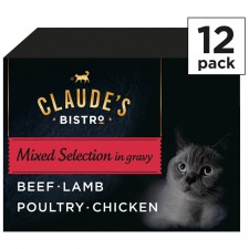 Claudes Bistro Adult Cat Meat In Gravy 12X85g
