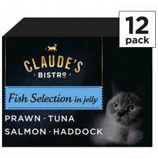 Claudes Bistro Adult Cat Food Fish In Jelly 12X85g