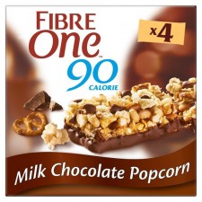 Fibre One Milk Chocolate Popcorn Bars 4 Pack