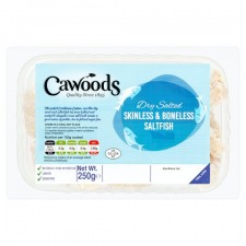 Cawoods Dry Salted Skinless And Boneless Saltfish 250G