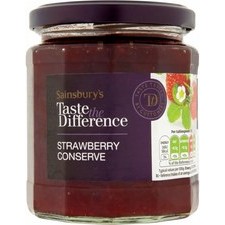 Sainsburys Taste the Difference Strawberry Conserve 340g