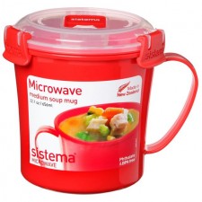 Sistema Plastic Soup Mug 656ml Assorted Colours