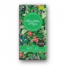 Chocolate and Love Organic 67% Dark Chocolate with Mint Crunch 80g