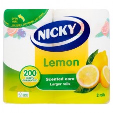 Nicky Lemon Scented Kitchen Roll 2 per pack