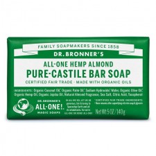 Dr Bronners Pure Castile Soap Bar Hemp Almond 140g