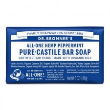 Dr Bronners Pure Castile Soap Bar Hemp Peppermint 140g