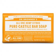 Dr Bronners Pure Castile Soap Bar Hemp Citrus 140g