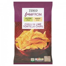 Tesco Free From Chilli and Lime Tortilla Chips 200g