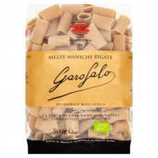 Garofalo Organic Whole Wheat Mezze Maniche Rigate Pasta 500g