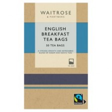Waitrose English Breakfast Teabags x50