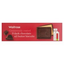 Waitrose Continental Dark Chocolate Butter Biscuits 125g