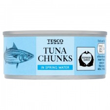 Tesco Tuna Chunks In Springwater 145g