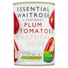 Waitrose Essential Plum Tomatoes in Natural Juice 400g