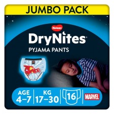 Huggies DryNites Pyjama Pants Jumbo Packs 16 per pack 4-7 Years