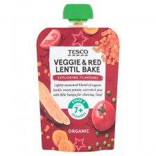 Tesco Organic Veggie and Red Lentil Bake 7 months 130g