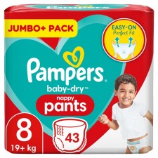 Pampers Baby Dry Nappy Pants Size 8 x 43