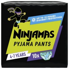 Pampers Ninjamas Boys Pyjama Pants 4-7 years x10