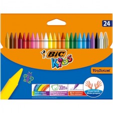 Bic Kids Plastidecor Crayons 24 per pack