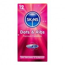 Skins Dots And Ribs Condoms 12 per pack