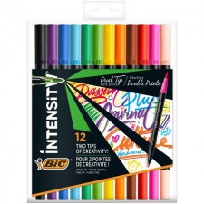 Bic Intensity Dual Tip Felt Pens 12 per pack