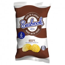 Seabrook Crinkle Cut Beefy Crisps 6 pack