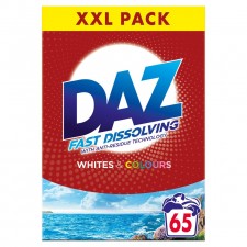 Daz Washing Powder Whites and Colours Regular Laundry 65 Washes