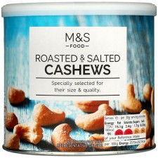 Marks and Spencer Roasted and Salted Cashews 300g tub