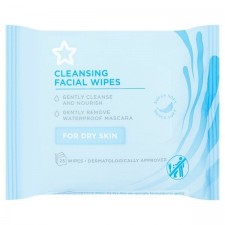 Superdrug Essential Facial Cleansing Wipes Dry Skin 25