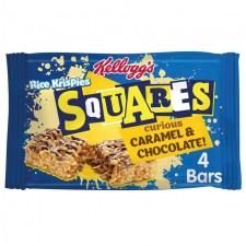 Kelloggs Rice Krispies Squares Caramel and Chocolate 4 x 30g