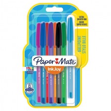 Paper Mate Ink Joy Ballpoint Pens Assorted Colours 8 Pack