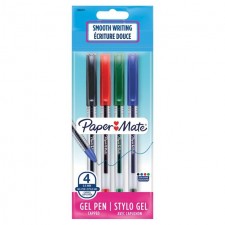 Paper Mate Gel Pen Assorted Colours 4 Pack
