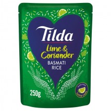 Tilda Steamed Lime And Coriander Basmati Rice 250g