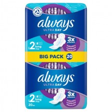 Always Ultra Long Plus Sanitary Towels Size 2 with Wings 20 Pack