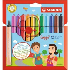 Stabilo Cappi Fibre Tip Colouring Pens 12 per pack