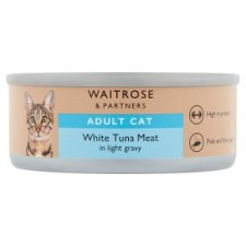 Waitrose White Tuna Meat in Gravy Cat Food 80g