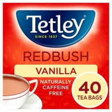 Tetley Redbush And Vanilla 40 Teabags.