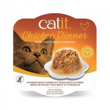 Catit Chicken Dinner with Beef and Pumpkin Wet Cat Food 80g