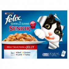 Felix As Good As It Looks Senior Meat In Jelly 12 x 100g