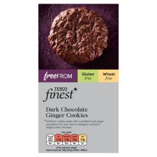 Tesco Finest Free From Dark Chocolate Ginger Cookies 150G