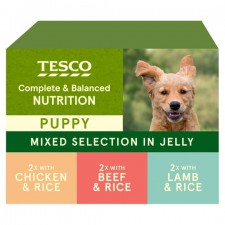 Tesco Puppy Jelly Selection 6 X 400g