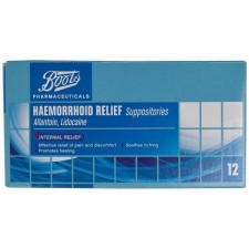 Boots Haemorrhoid Relief Suppositories 12 Pack