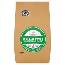 Morrisons Italian Style Roast and Ground Coffee 227g