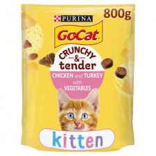 Go-Cat Crunchy and Tender Kitten Food Chicken 800g
