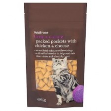 Waitrose Chicken and Cheese Filled Packed Pocket Cat Treats 65g