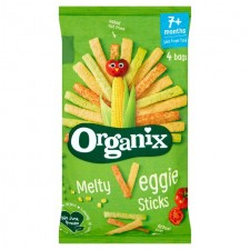 Organix 7 Month Melty Veggie Sticks 4 x 15g